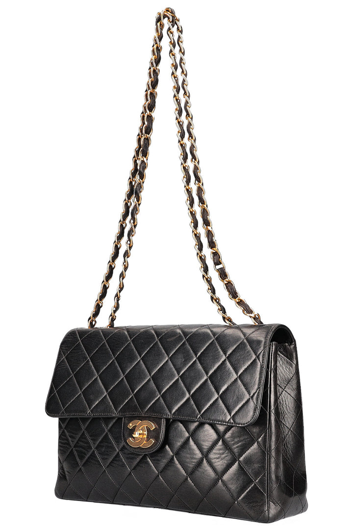 CHANEL Vintage Single Flap Bag Black