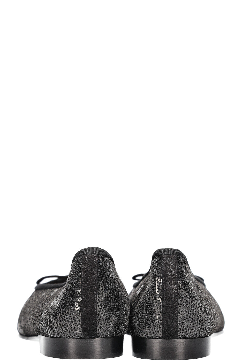 CHANEL Classic Flats Sequin Black