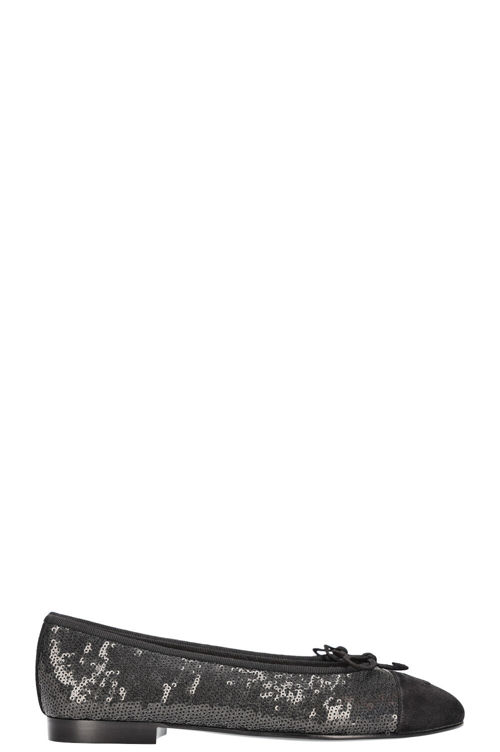 CHANEL Classic Flats Sequin Black