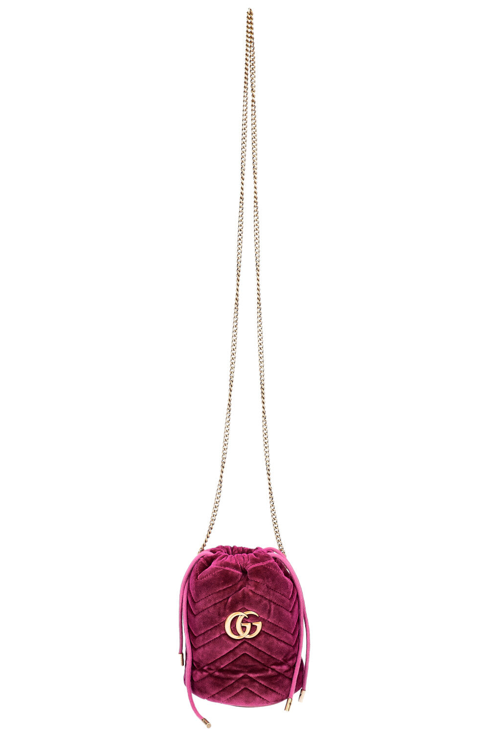 GUCCI Mini GG Marmont Bucket Bag Purple Velvet – REAWAKE