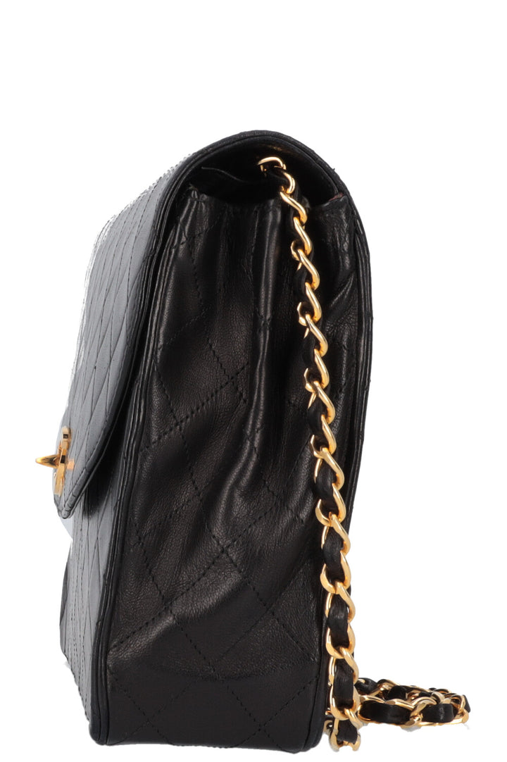 CHANEL Vintage Square Single Flap Bag Black