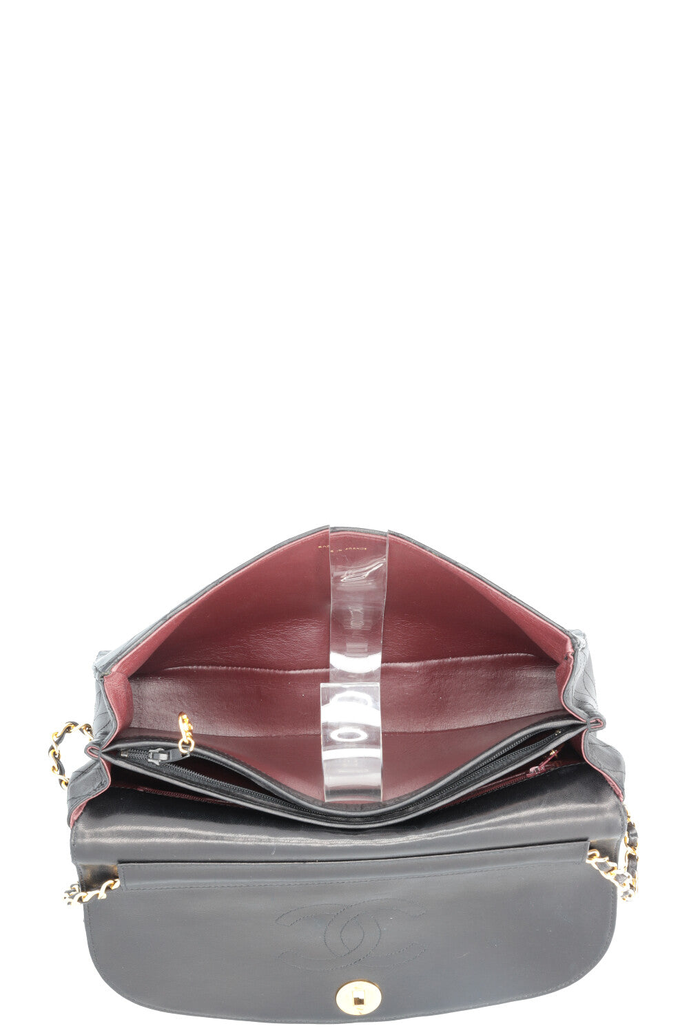 CHANEL Vintage Square Single Flap Bag Black