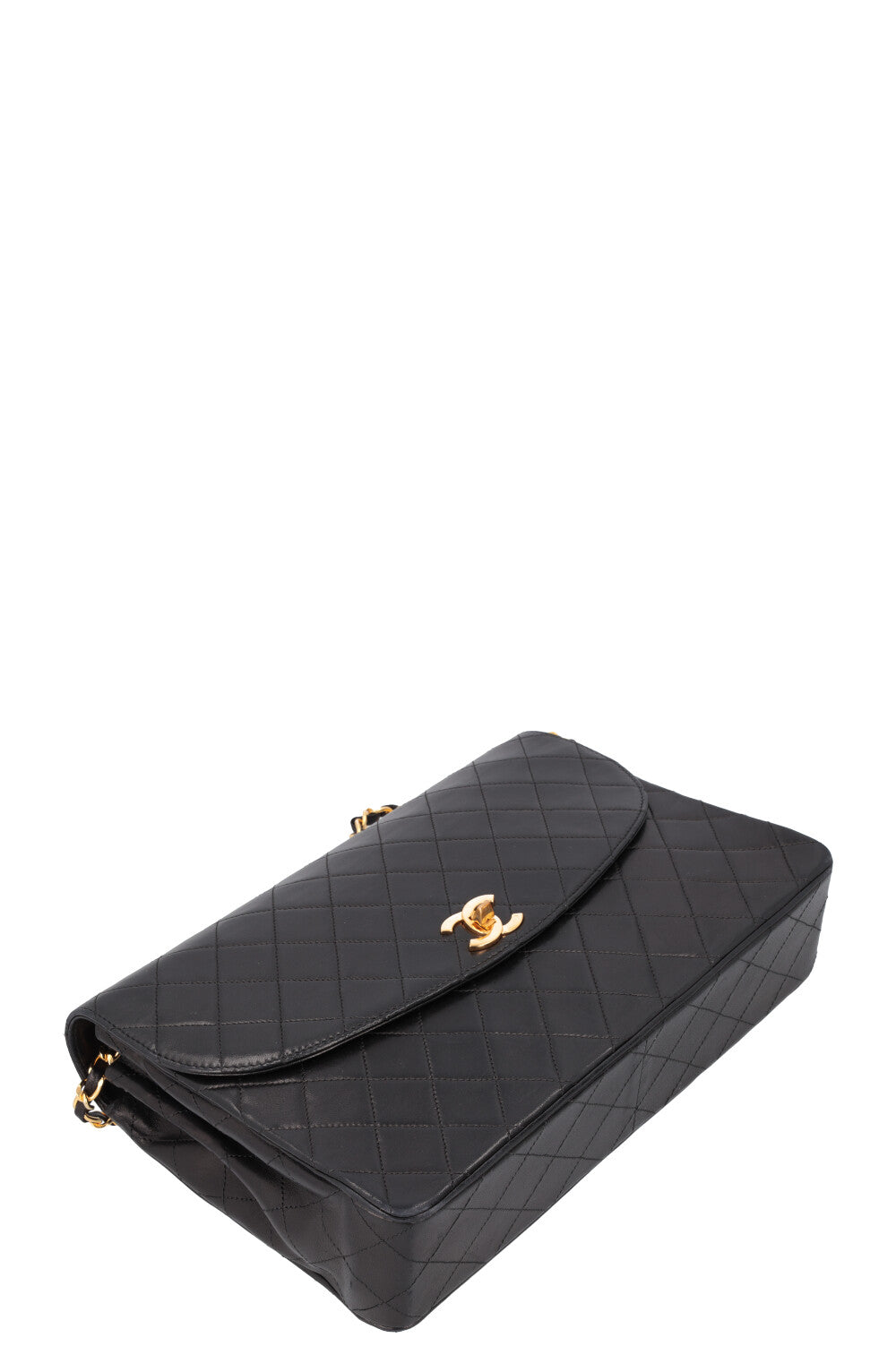CHANEL Vintage Square Single Flap Bag Black