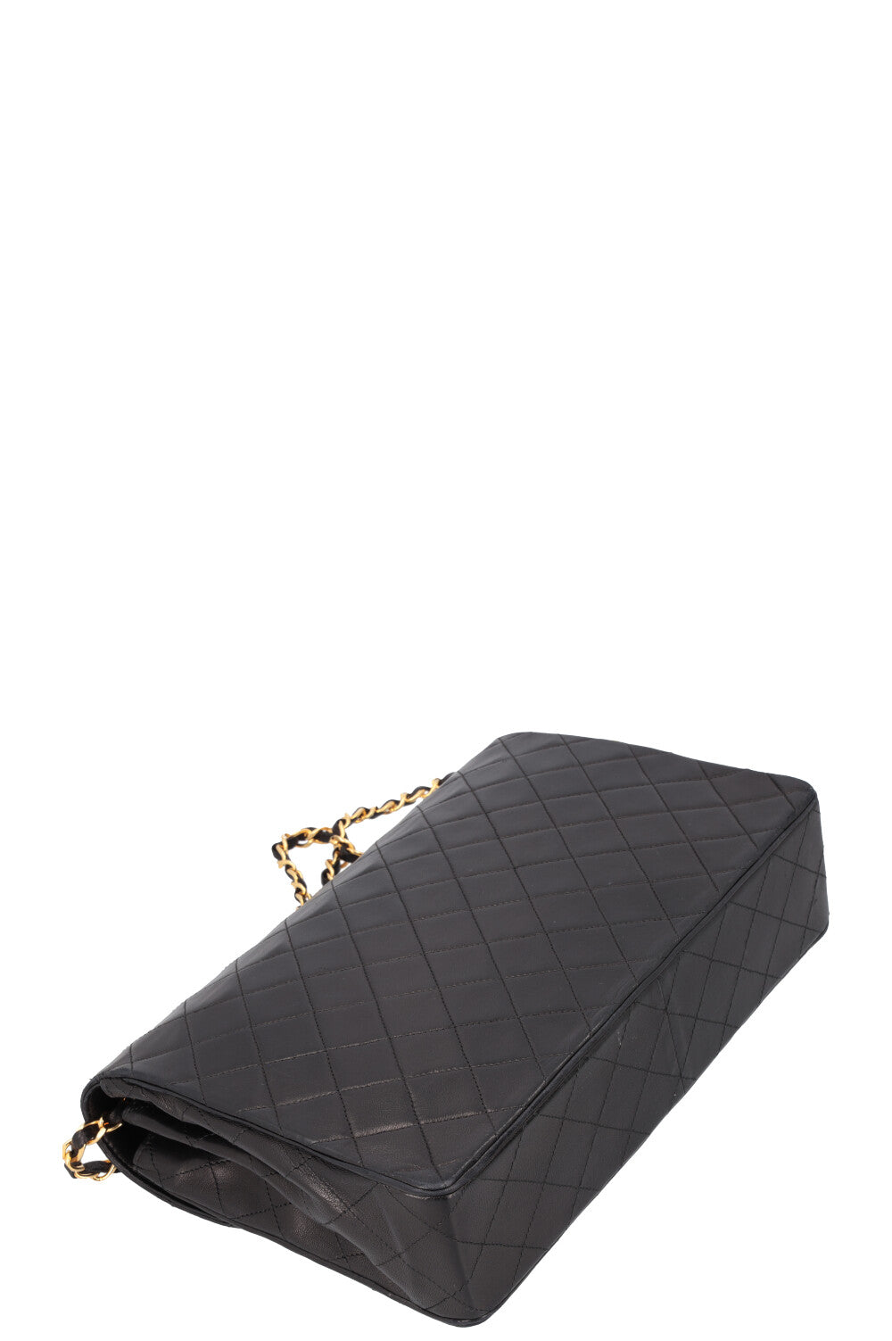CHANEL Vintage Square Single Flap Bag Black