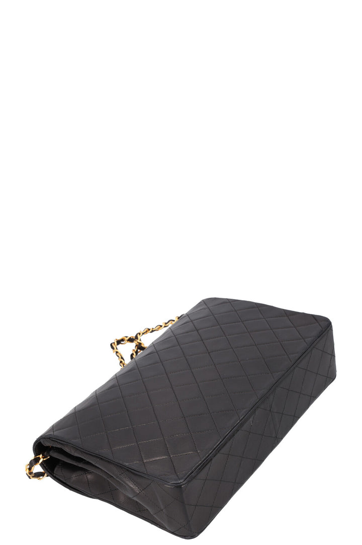 CHANEL Vintage Square Single Flap Bag Black