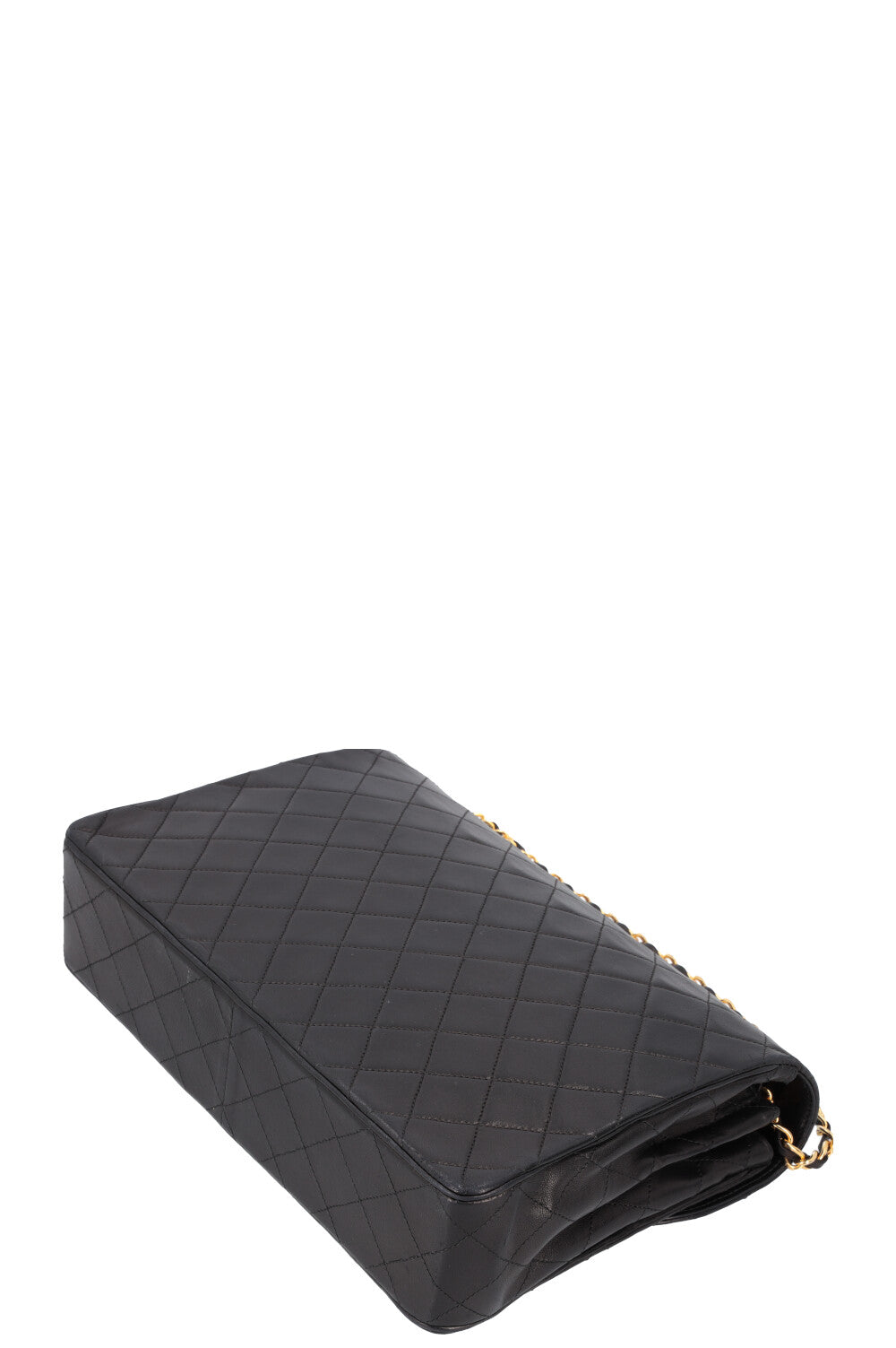CHANEL Vintage Square Single Flap Bag Black