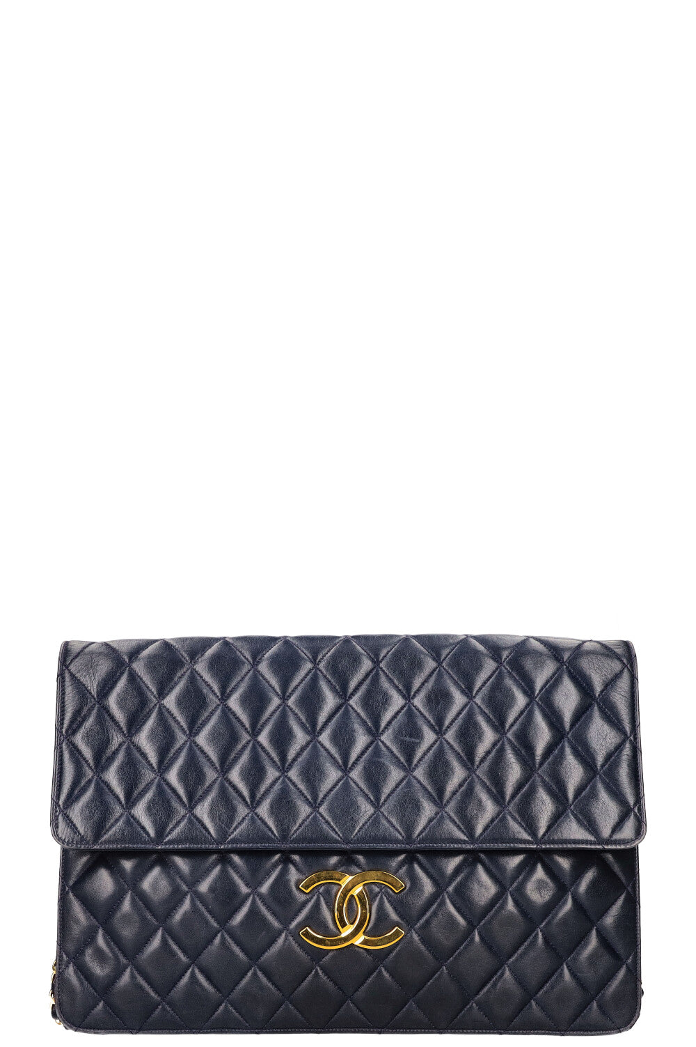 CHANEL Vintage CC Briefcase Navy