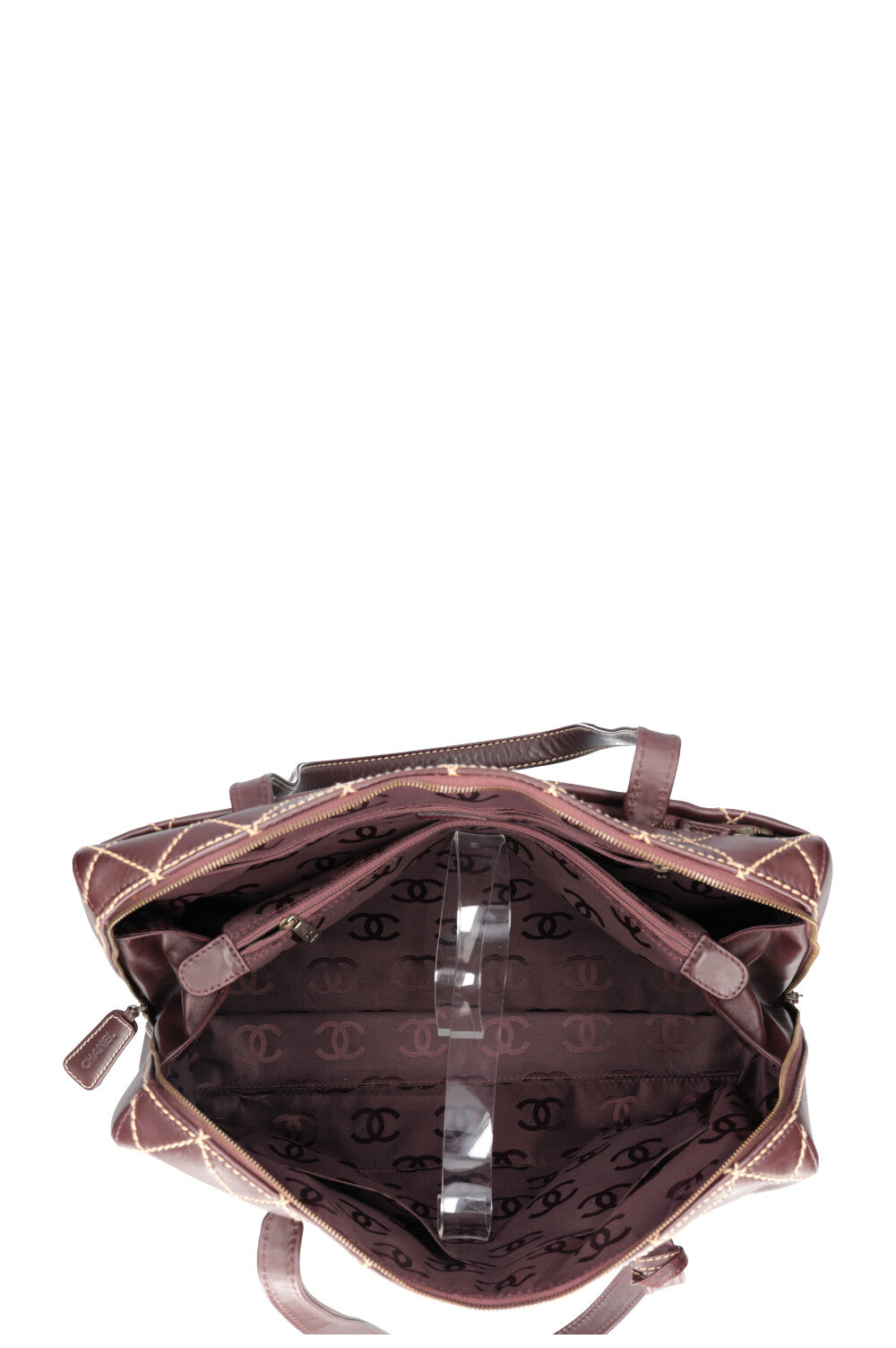 CHANEL Diamond Stitch Bag Burgundy