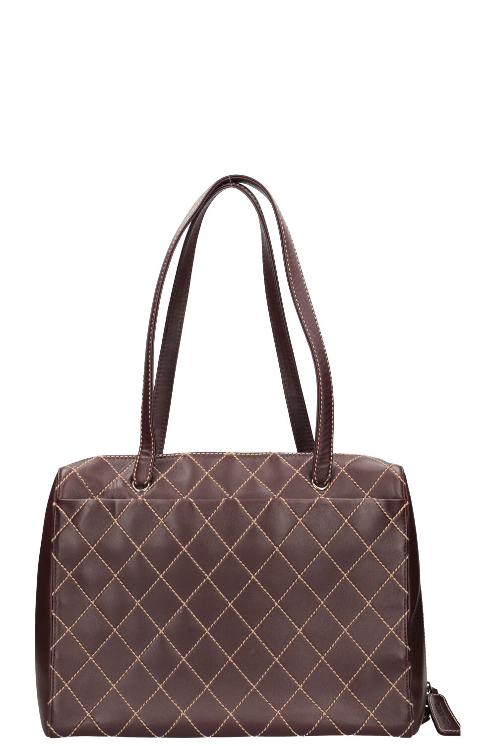 CHANEL Diamond Stitch Bag Burgundy