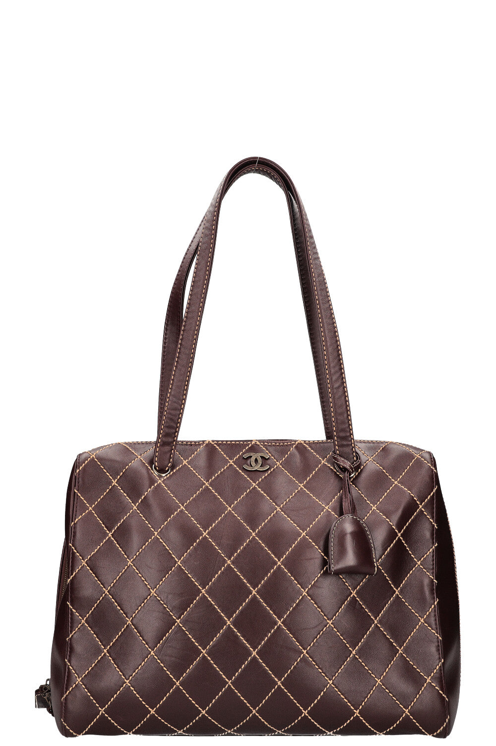 CHANEL Diamond Stitch Bag Burgundy