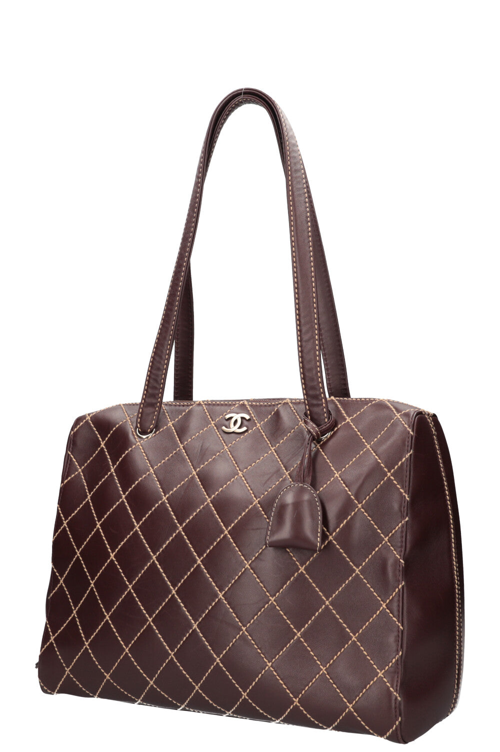 CHANEL Diamond Stitch Bag Burgundy