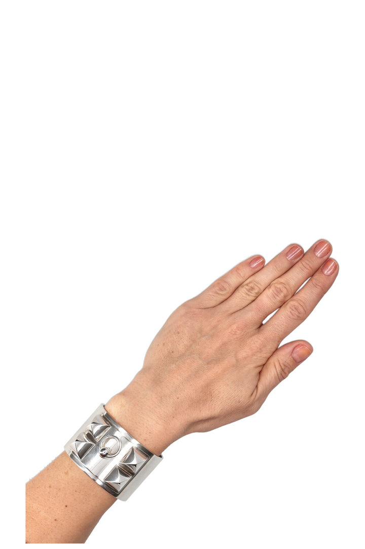 HERMÈS Collier De Chien Bracelet Silver