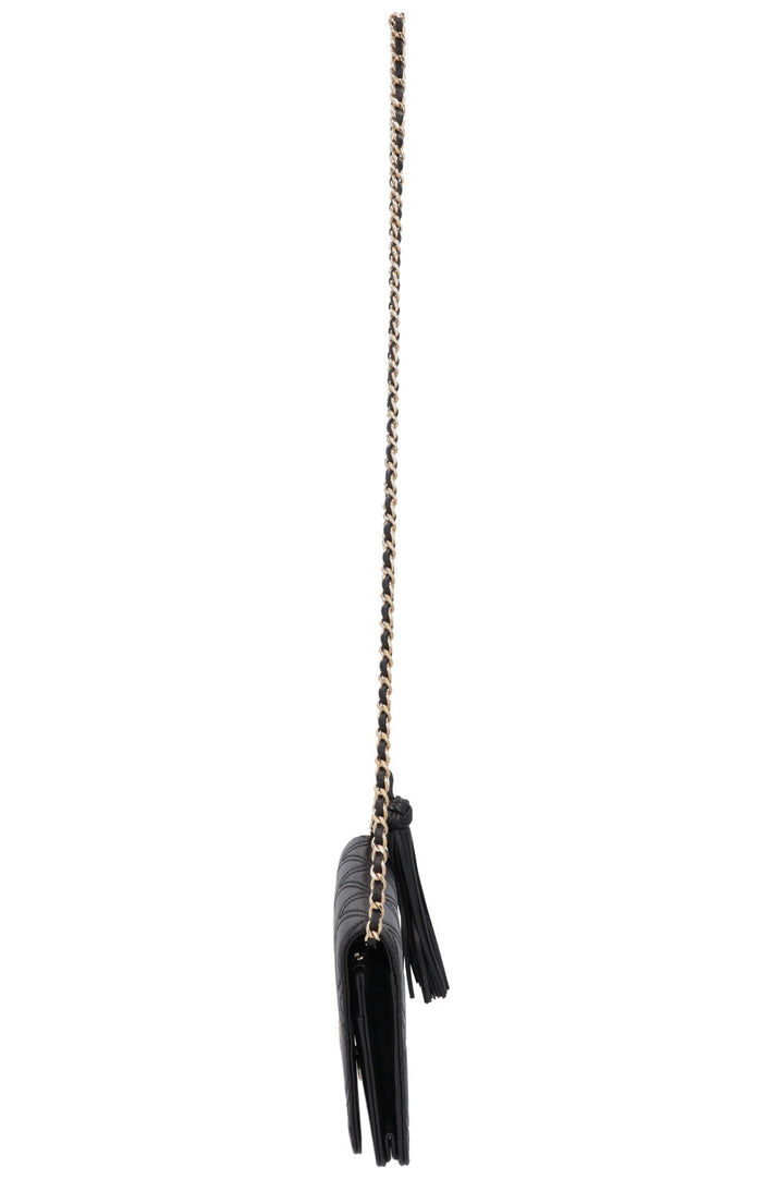 CHANEL Tassle WOC Quilted Leather Black