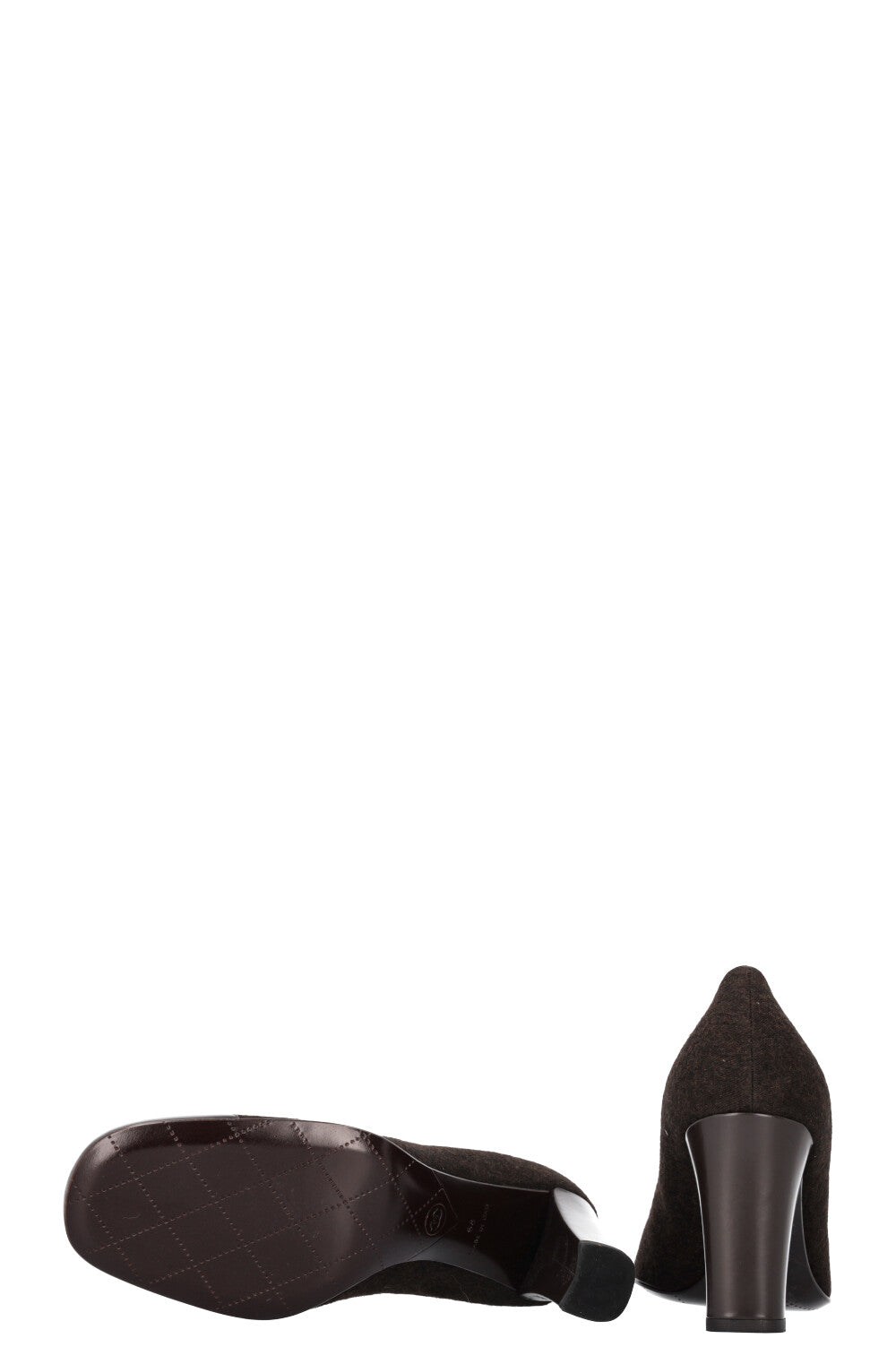 CHANEL Heels Brown Camelia 03A