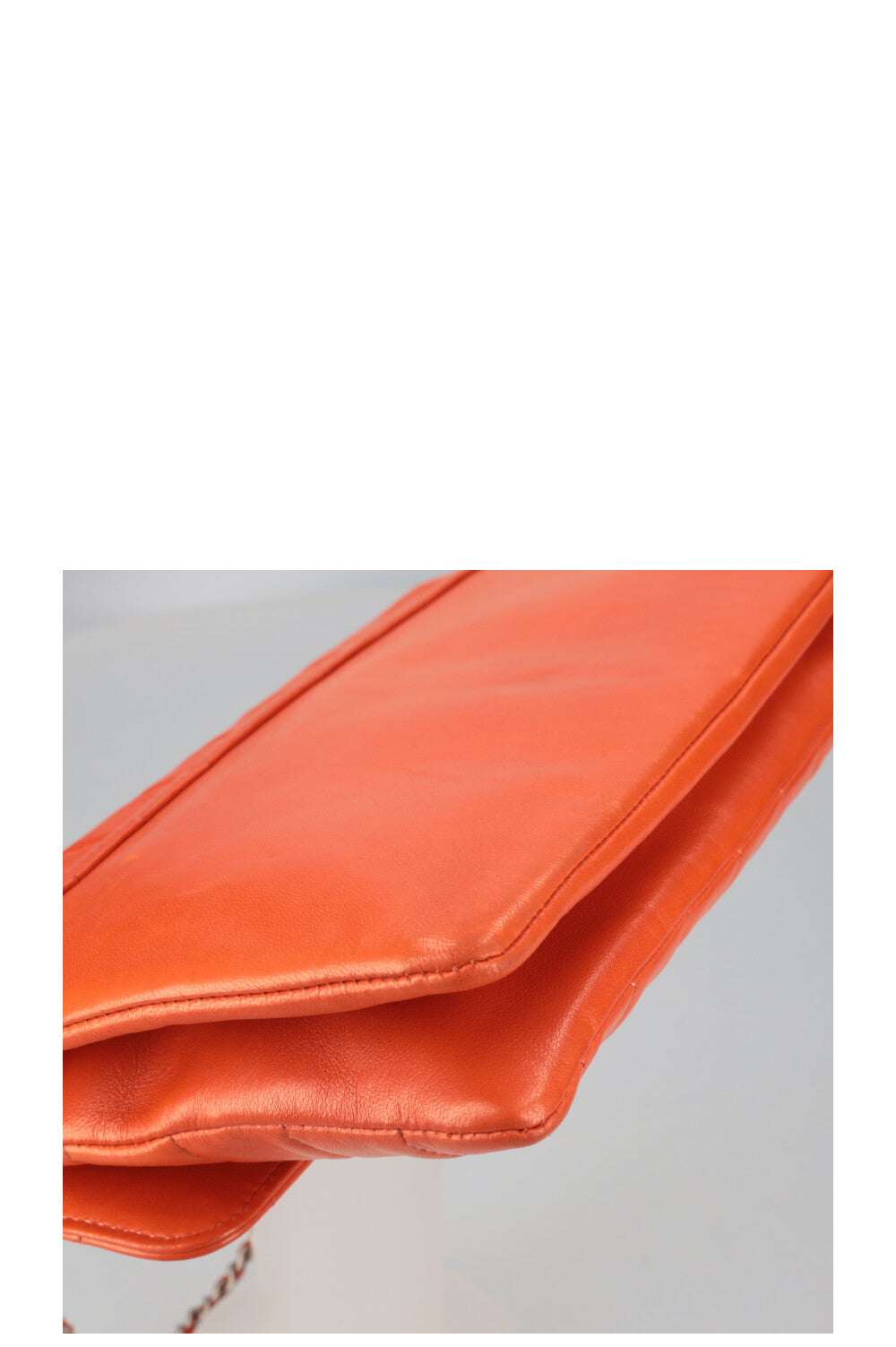 CHANEL Chocolate Bar 2.55 Turnlock Bag Orange