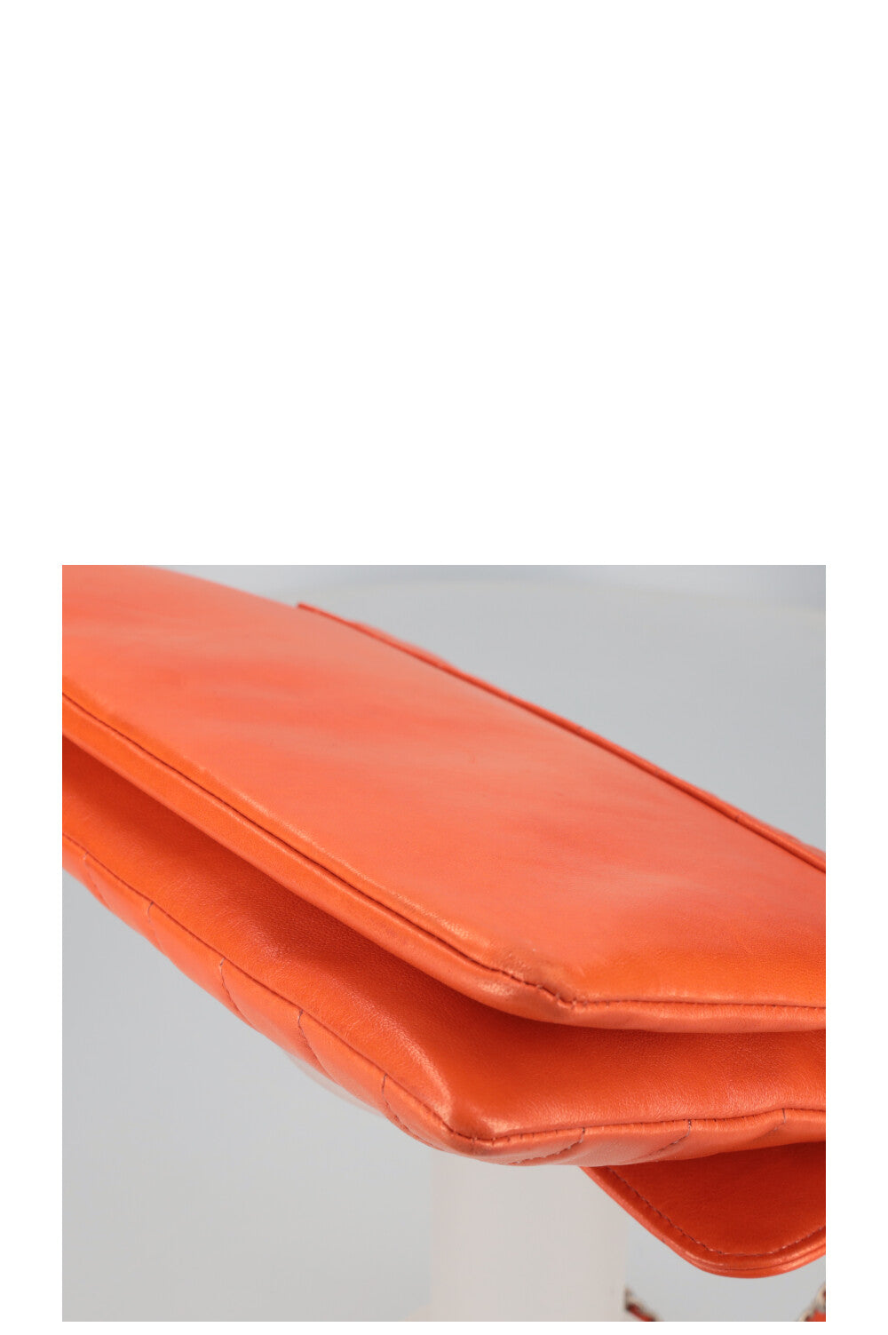 CHANEL Chocolate Bar 2.55 Turnlock Bag Orange