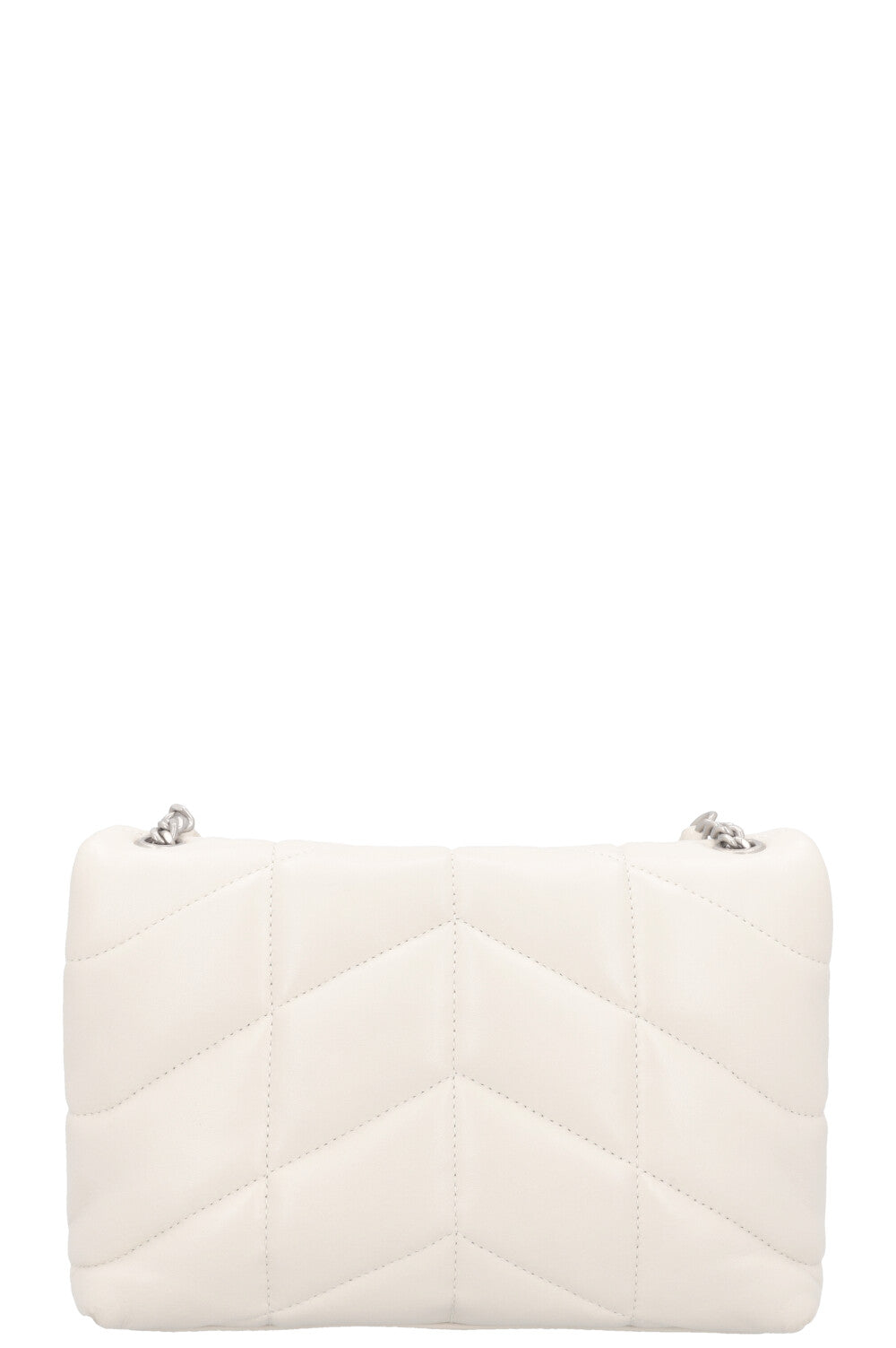SAINT LAURENT Toy Puffer Crossbody Bag Blanc Vintage