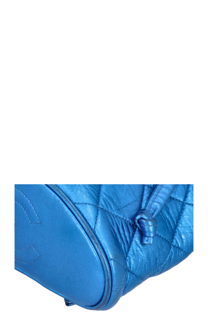 CHANEL Duma Mini Backpack Metallic Blue