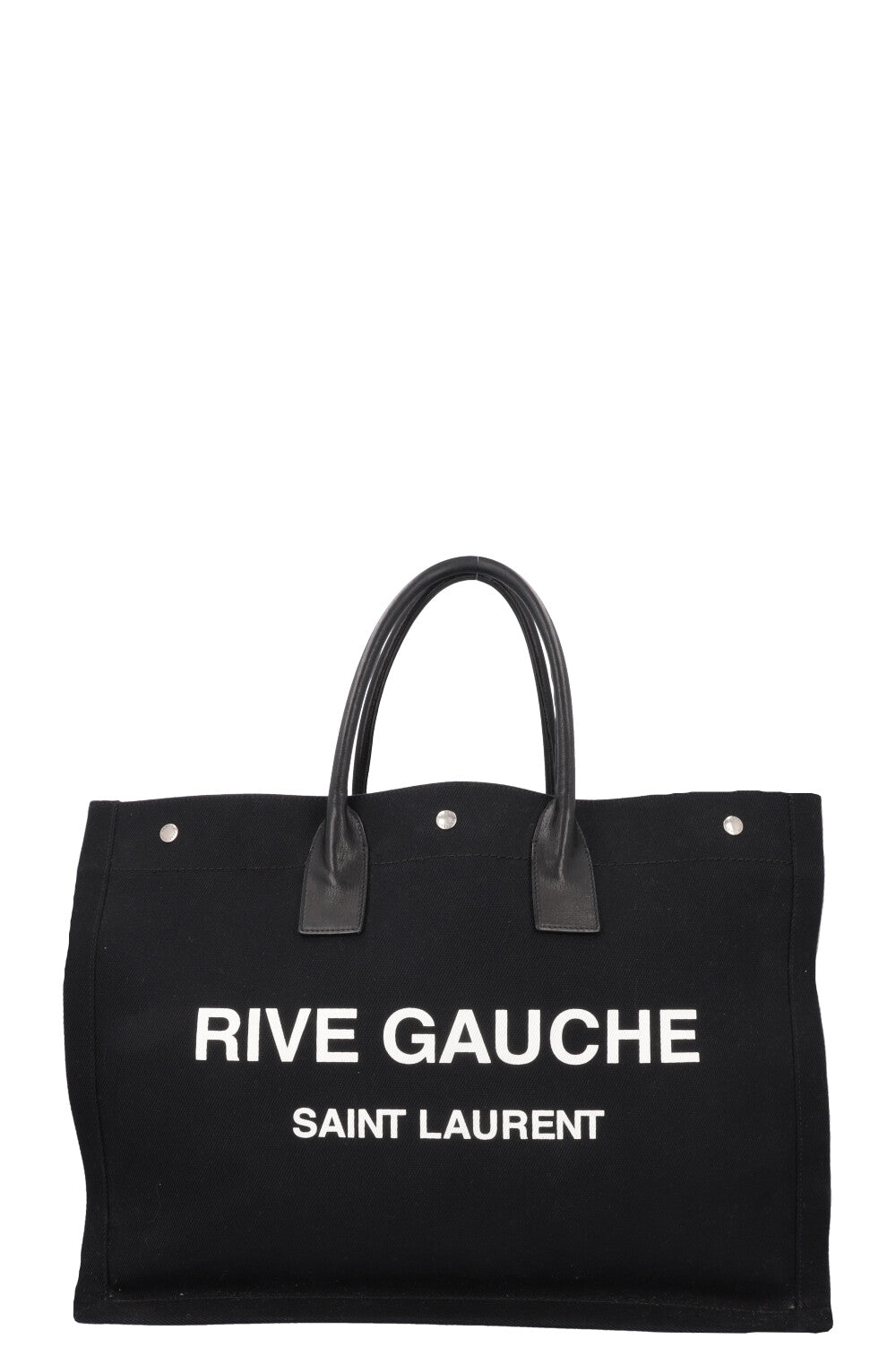 SAINT LAURENT Rive Gauche Tote Black Canvas
