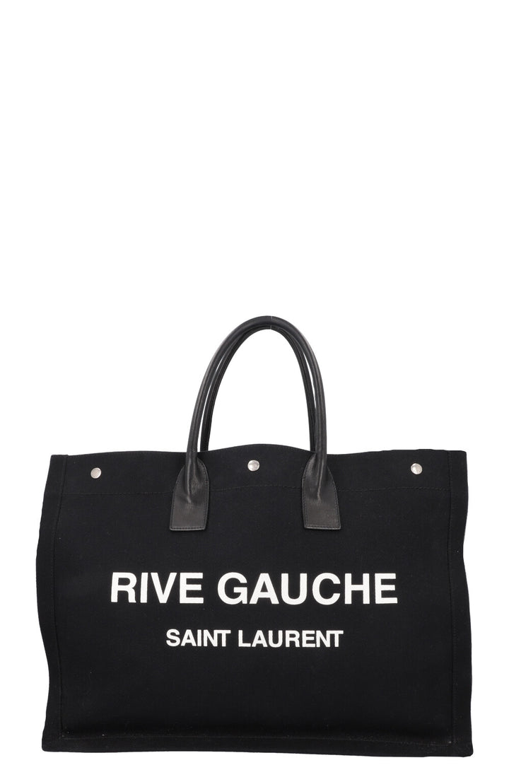 SAINT LAURENT Rive Gauche Tote Black Canvas