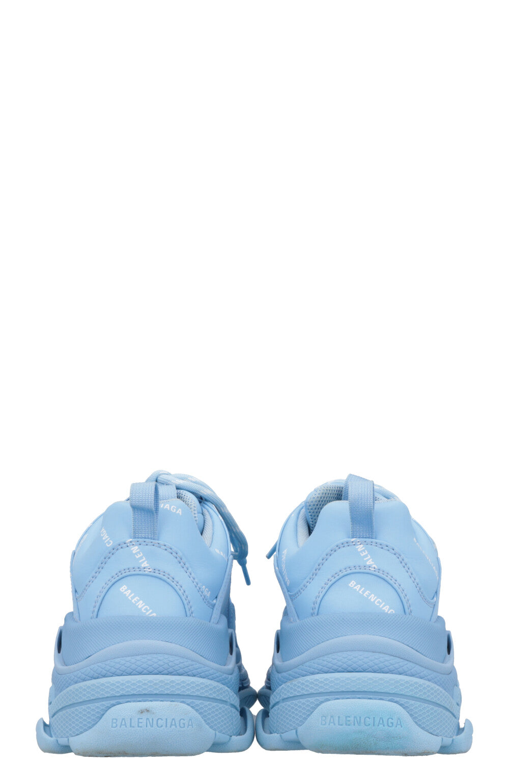 BALENCIAGA Triple S All Over Logo Sneaker Babyblue