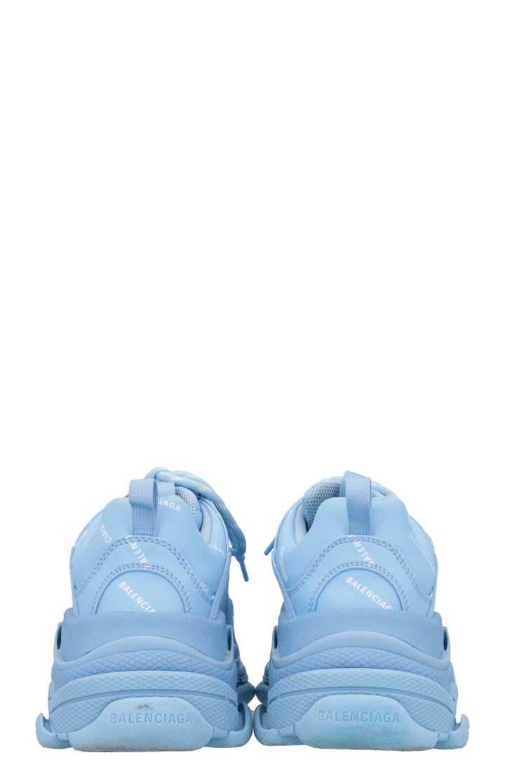BALENCIAGA Triple S All Over Logo Sneaker Babyblue