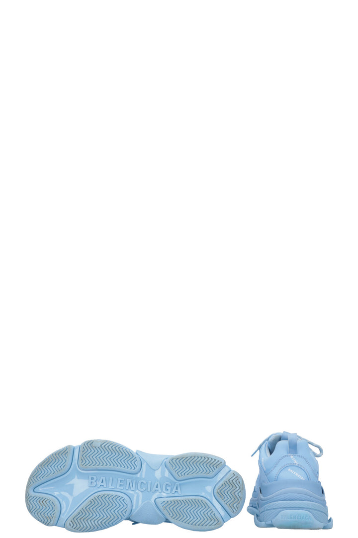 BALENCIAGA Triple S All Over Logo Sneaker Babyblue