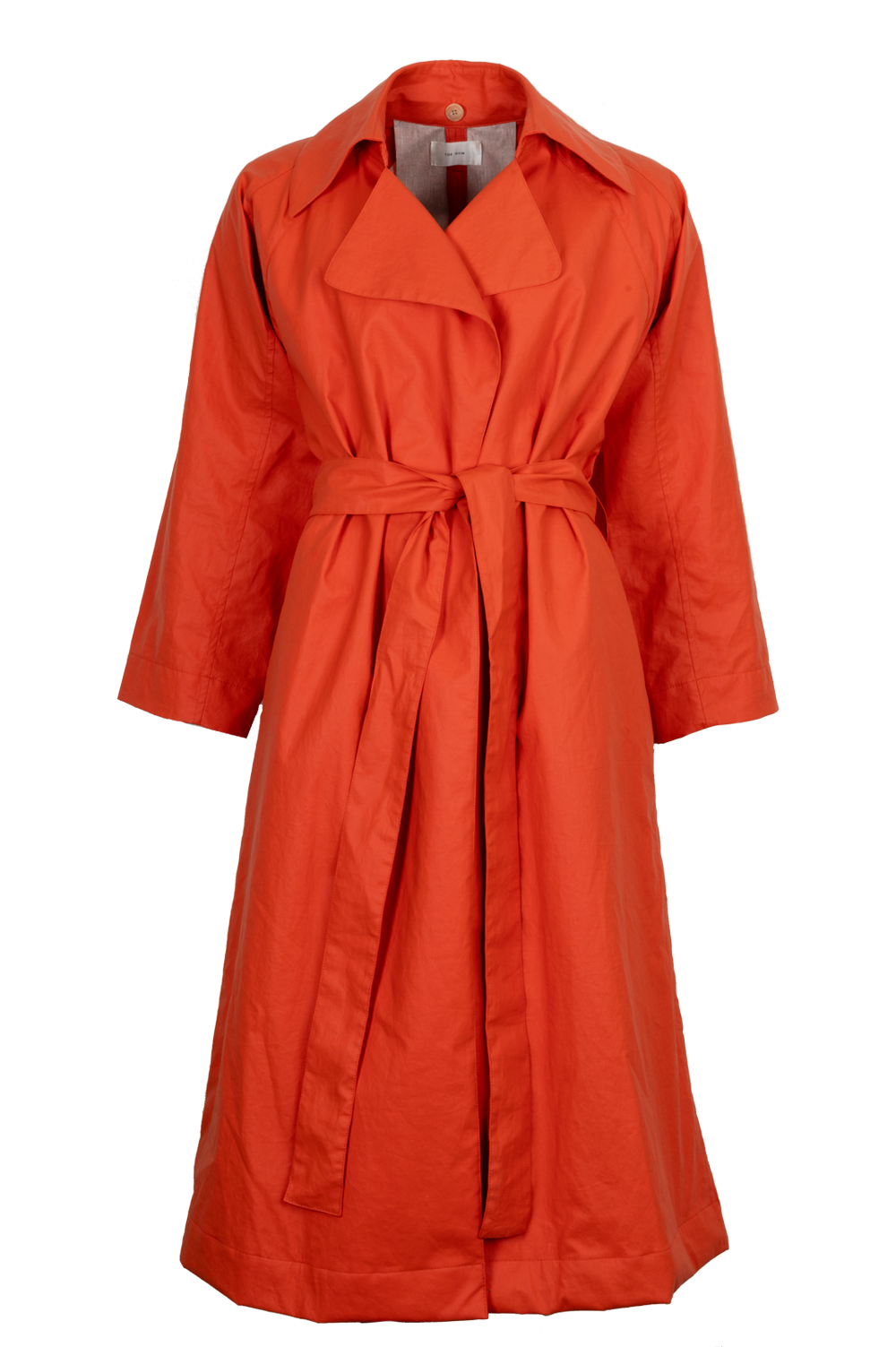 THE ROW Badva Manteau de pluie a capuche en lin Orange REAWAKE