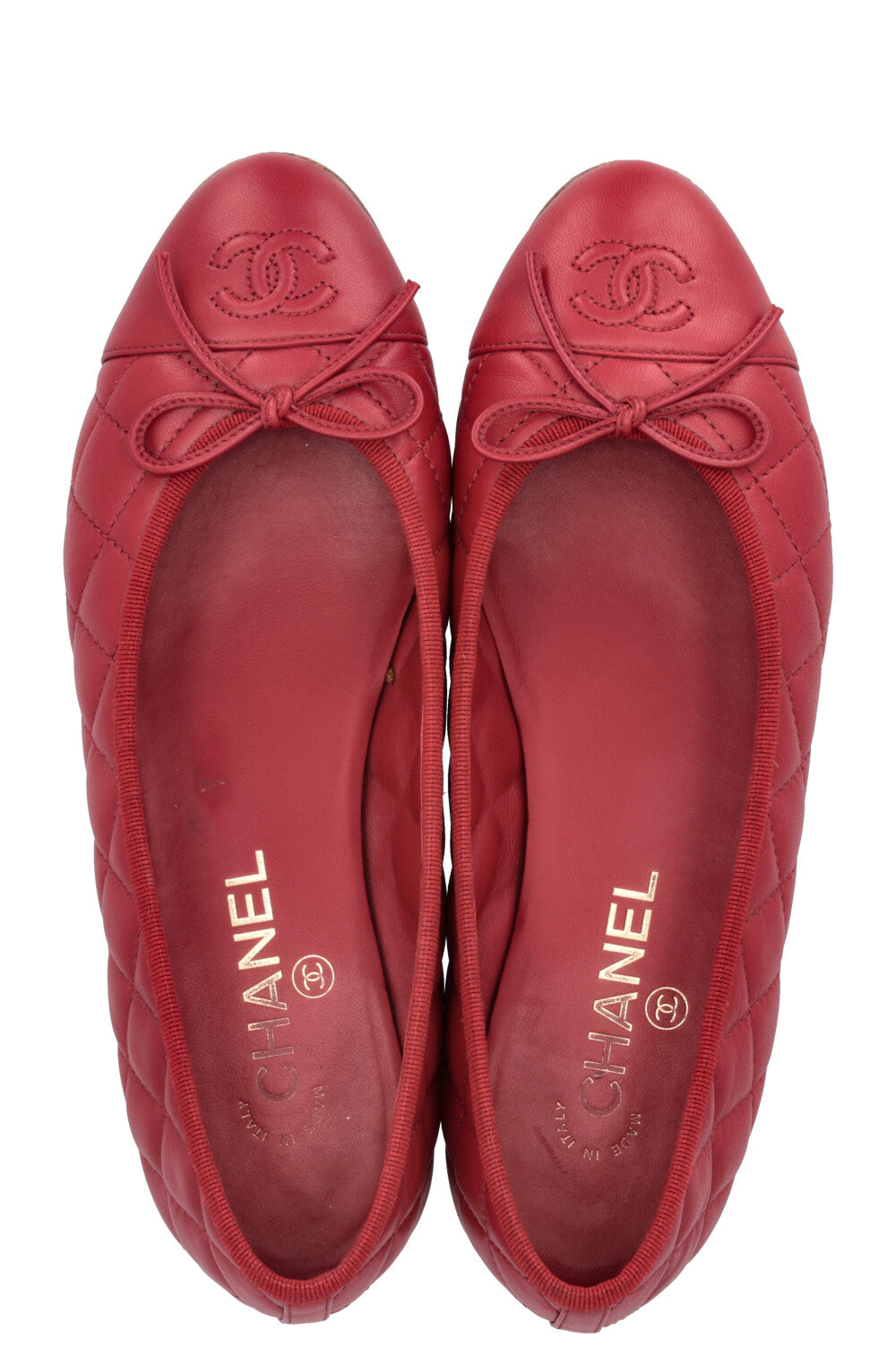 Ballerines CHANEL Classic CC Rouge