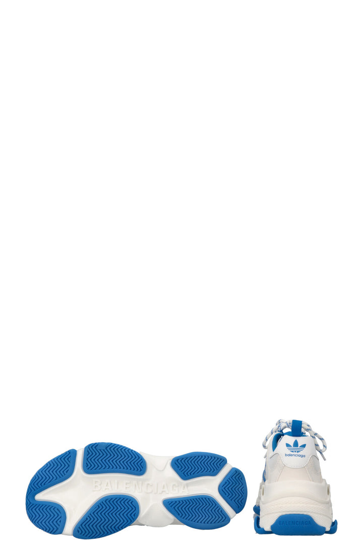 BALENCIAGA X ADIDAS Triple S Sneakers White Blue