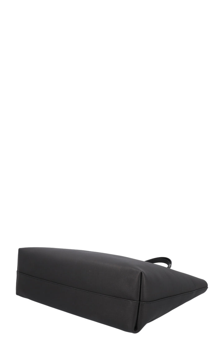 SAINT LAURENT Shopping EW Bag Leather Black