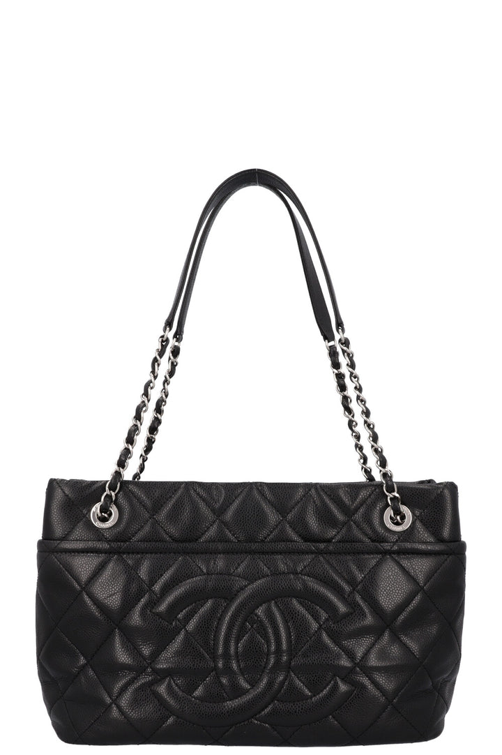 CHANEL Timeless Shopping Tote Bag Caviar Black