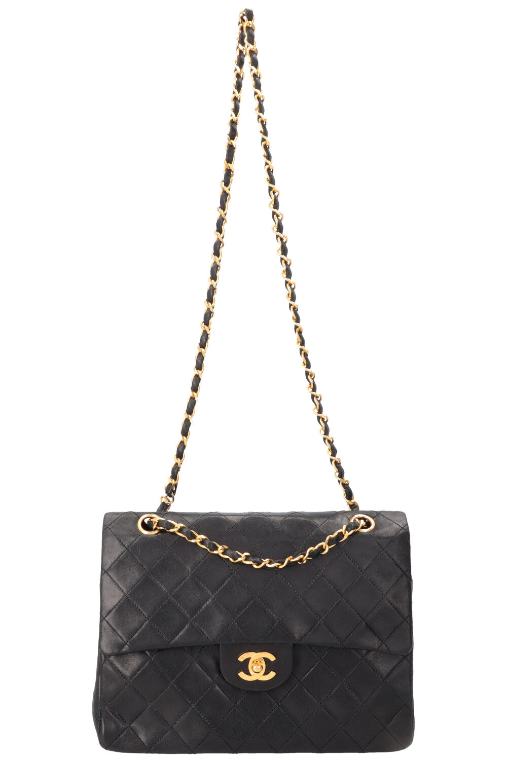 CHANEL Square Medium Double Flap Bag Black