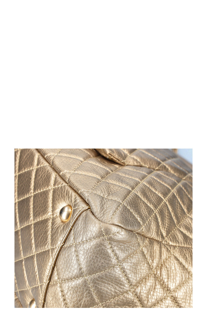 CHANEL XXL Airline Classic Flap Bag Gold