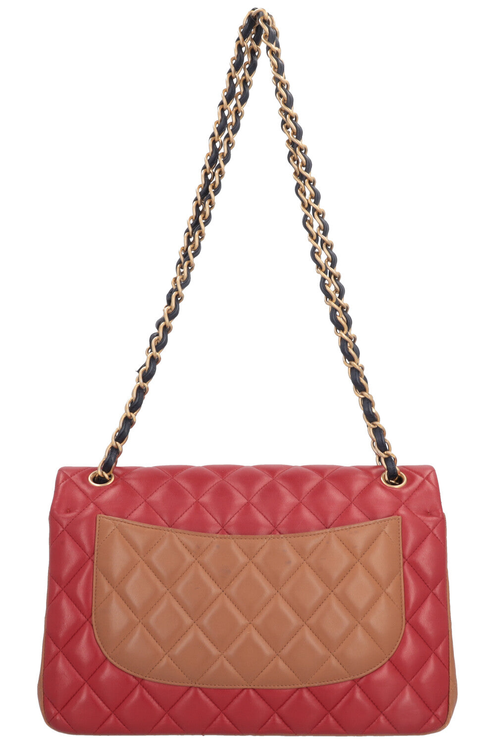 CHANEL Double Flap Bag Large Tricolor