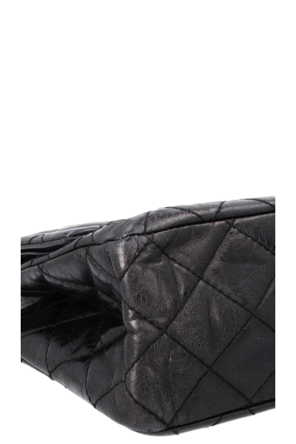 Sac à rabat CHANEL 2.55 Maxi en cuir de veau vieilli