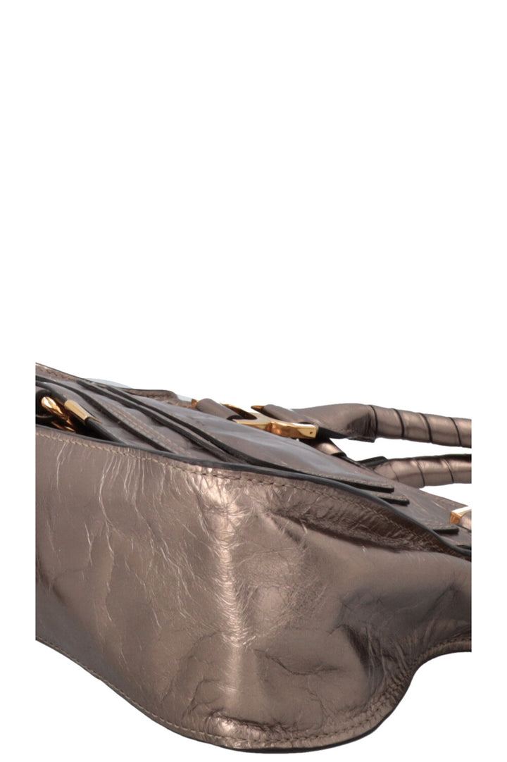 CHLOÉ Double Carry Marcie Bag Small Metallic Bronze