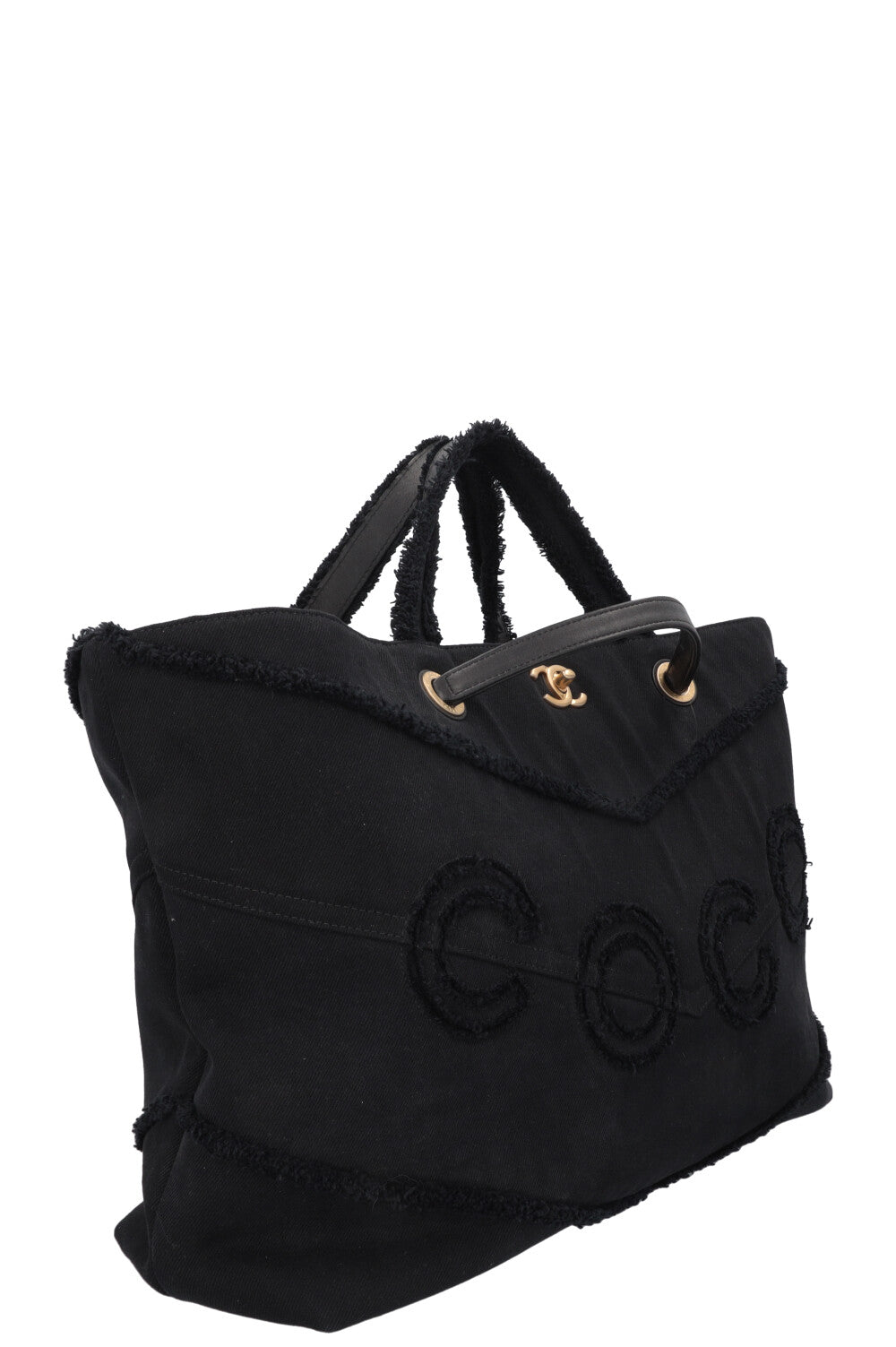 CHANEL Coco Tote Bag Canvas Black