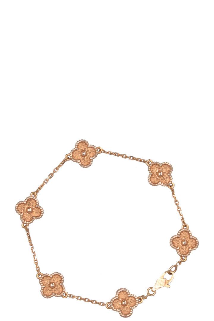 VAN CLEEF & ARPELS Sweet Alhambra 6 Motive Bracelet 18k Rose Gold