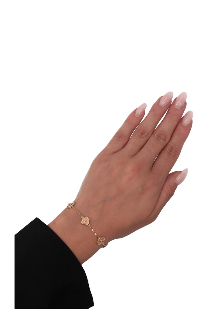 VAN CLEEF & ARPELS Sweet Alhambra 6 Motive Bracelet 18k Rose Gold