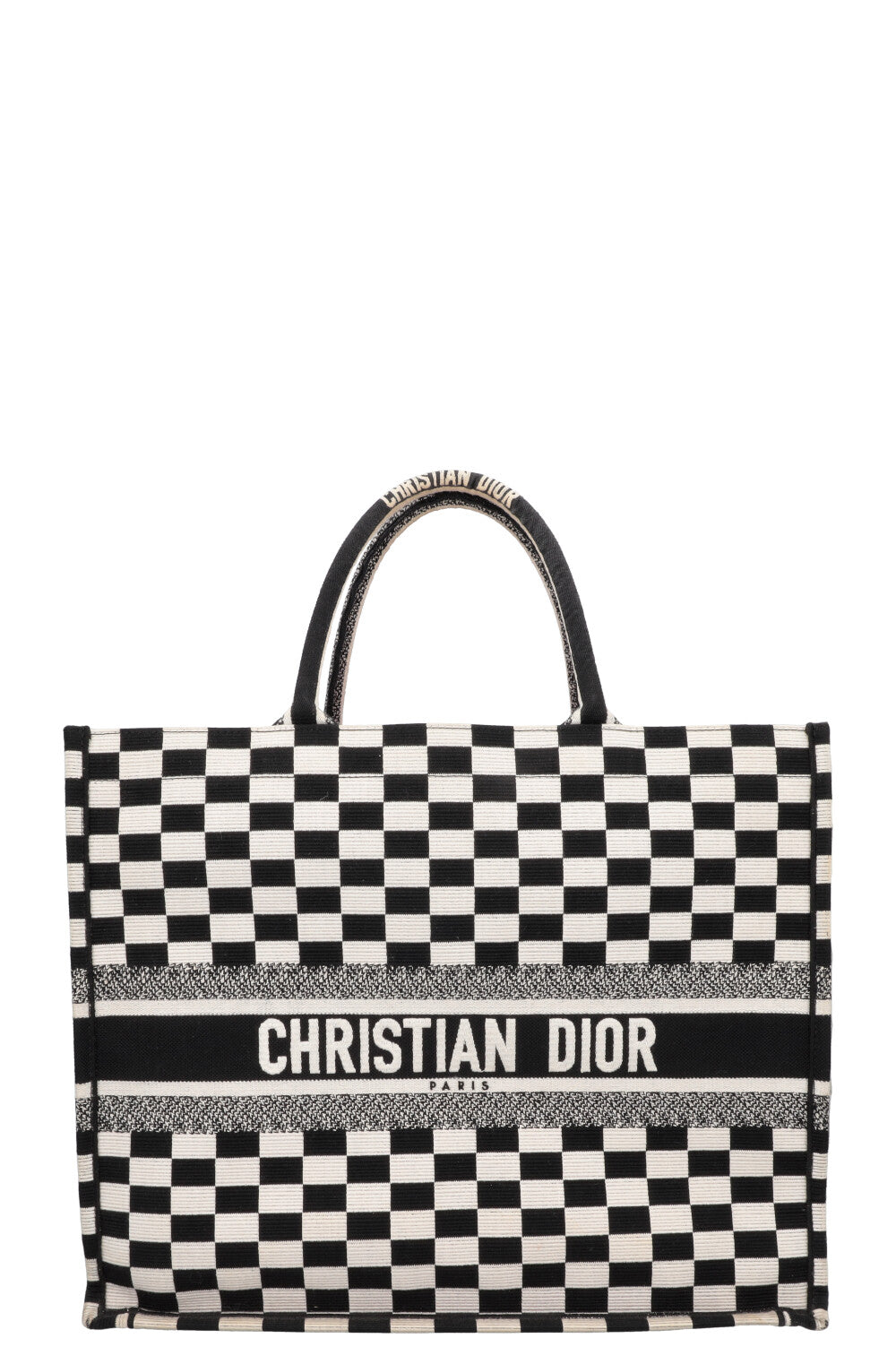 Sac cabas à carreaux noir CHRISTIAN DIOR – REAWAKE