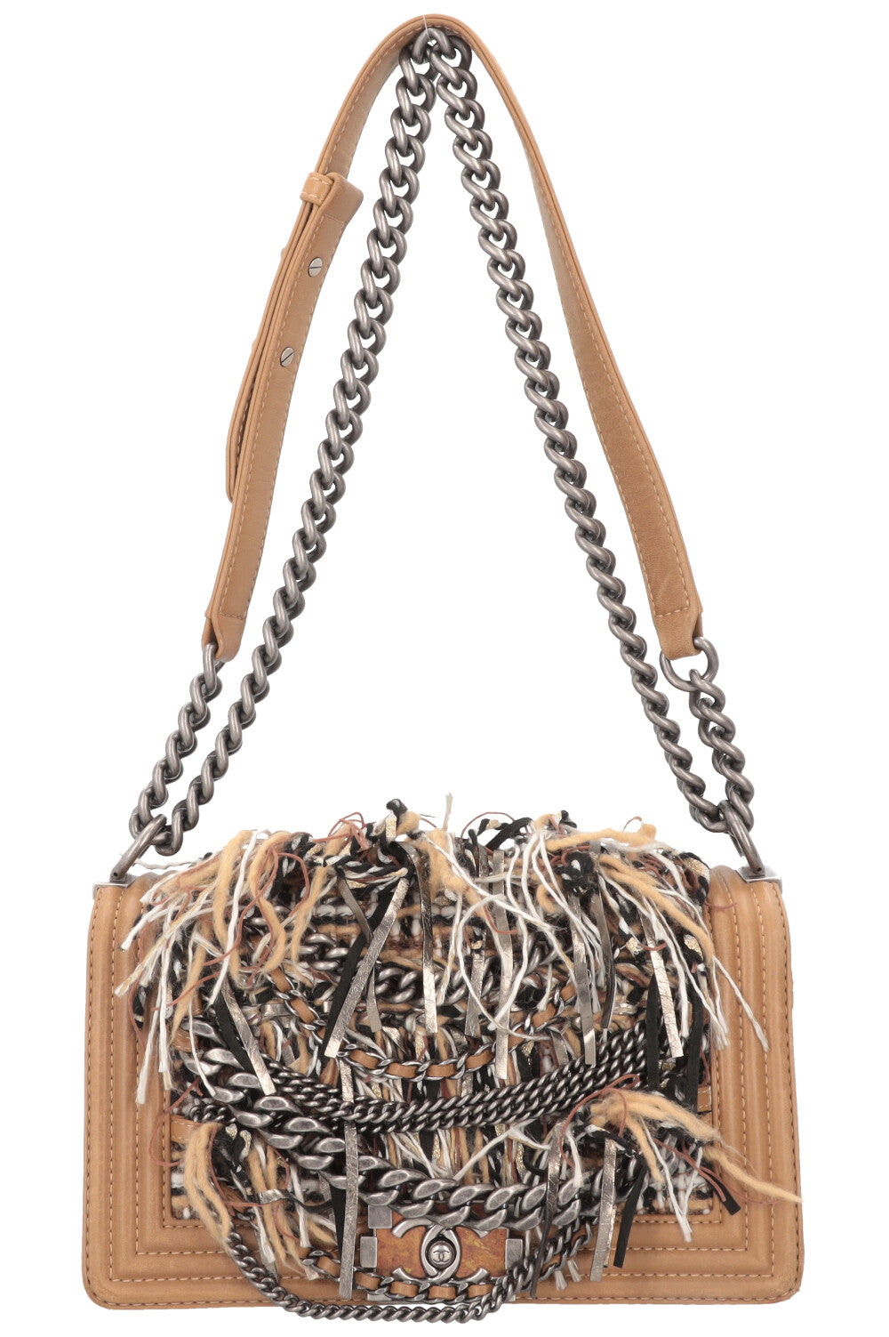 CHANEL Old Medium Boy Bag Limited Tweed Edition
