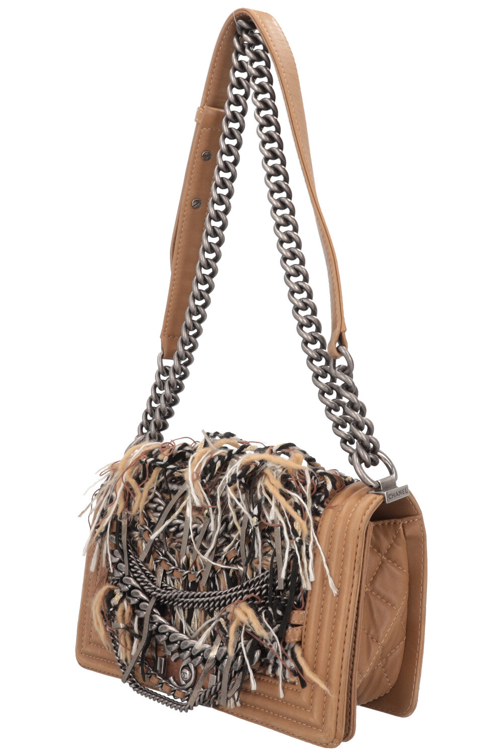 CHANEL Old Medium Boy Bag Limited Tweed Edition