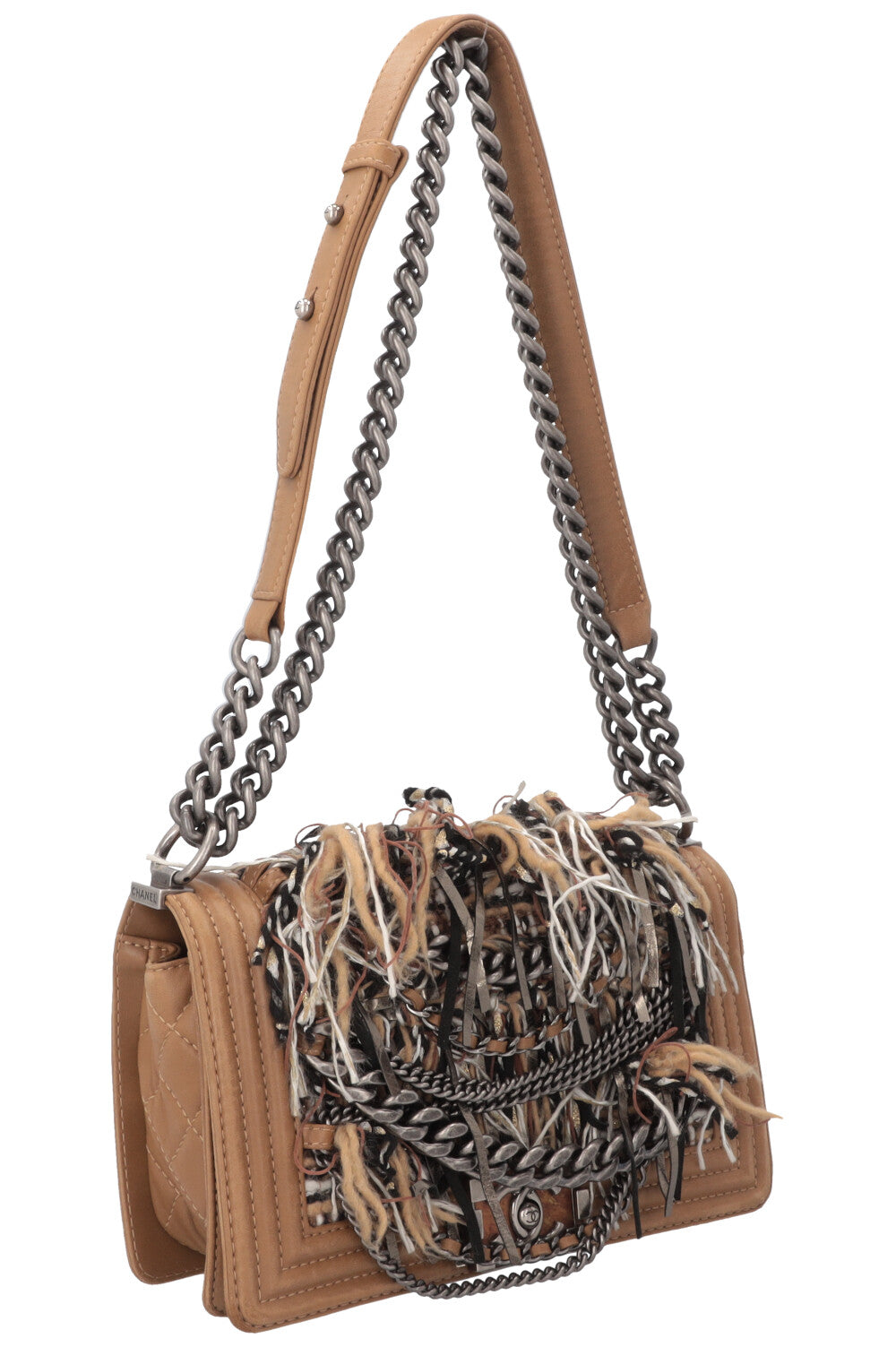 CHANEL Old Medium Boy Bag Limited Tweed Edition
