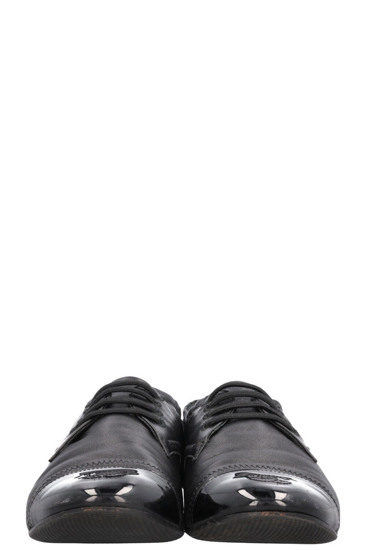 CHANEL CC Flats Leather Black