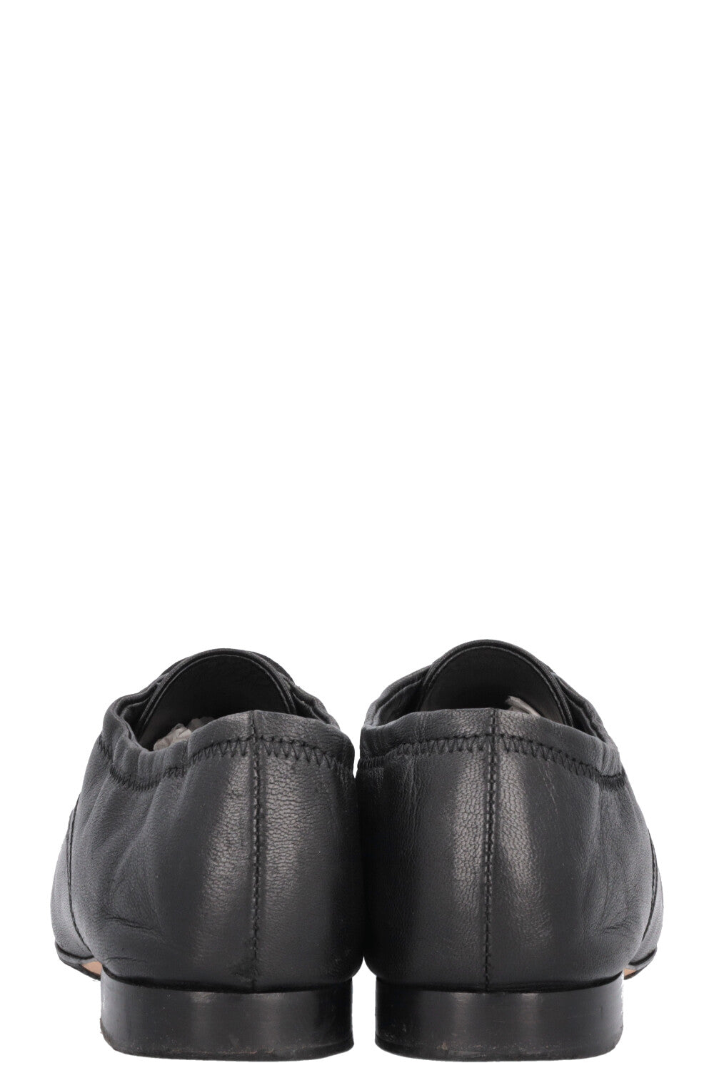 CHANEL CC Flats Leather Black
