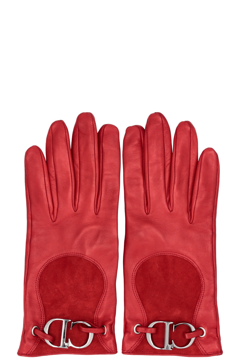 dior handschuhe CHRISTIAN DIOR CD Logo Gloves Leather Red – REAWAKE