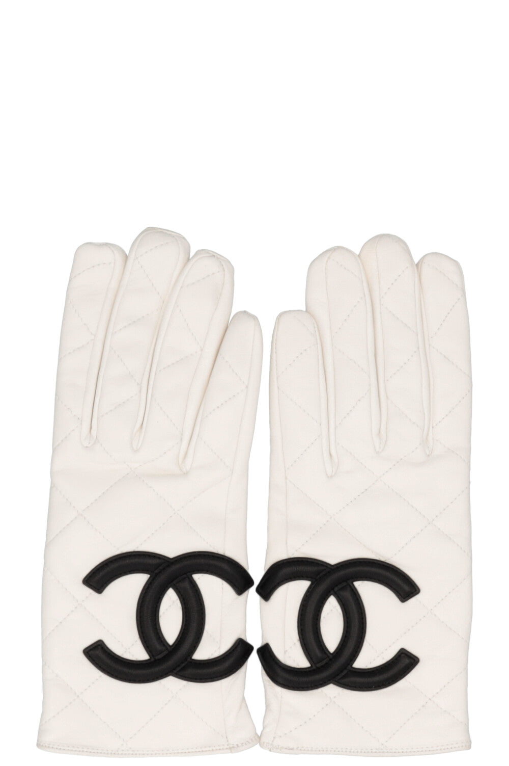 chanel handschuhe weiß CHANEL CC Gloves Leather White – REAWAKE
