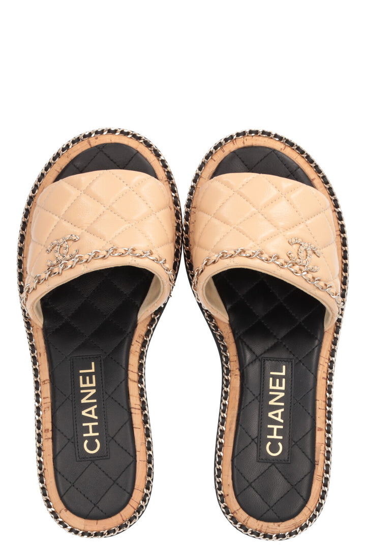 CHANEL Quilted Flats Beige SS2024