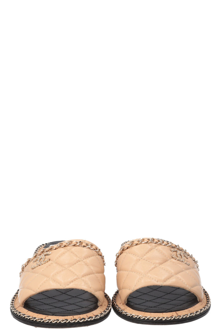 CHANEL Quilted Flats Beige SS2024